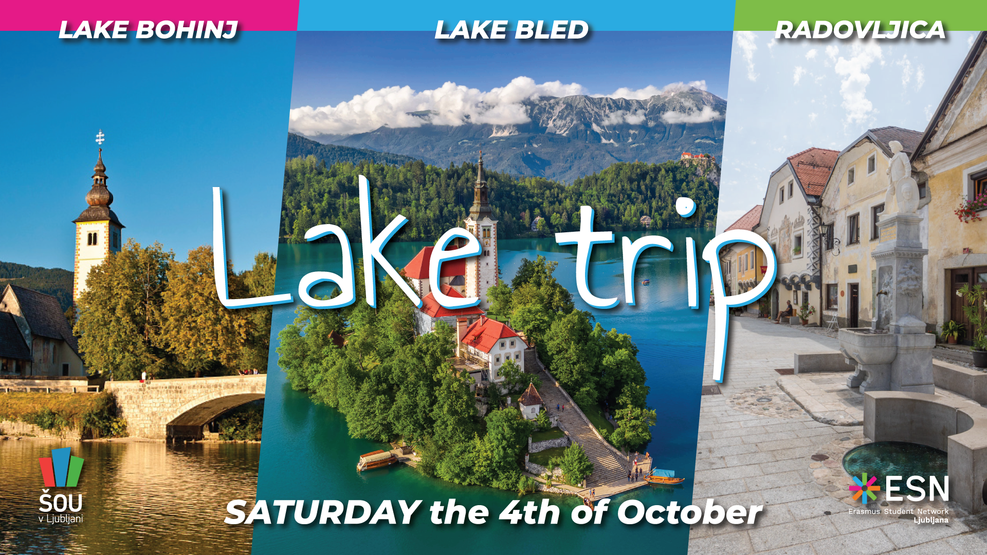 Lake-trip Package deal - 3 trips around Slovenia