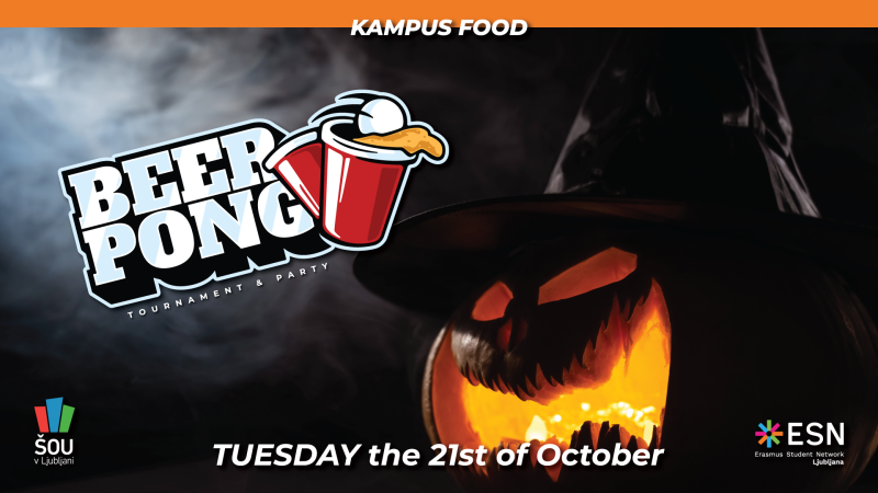 Erasmus Halloween beer pong party
