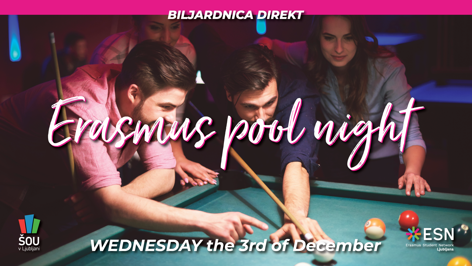 Erasmus pool night