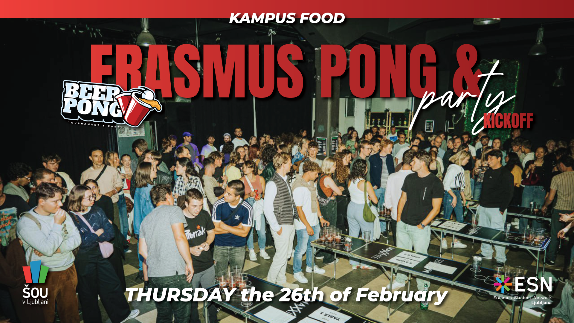 Erasmus PONG & PARTY kickoff