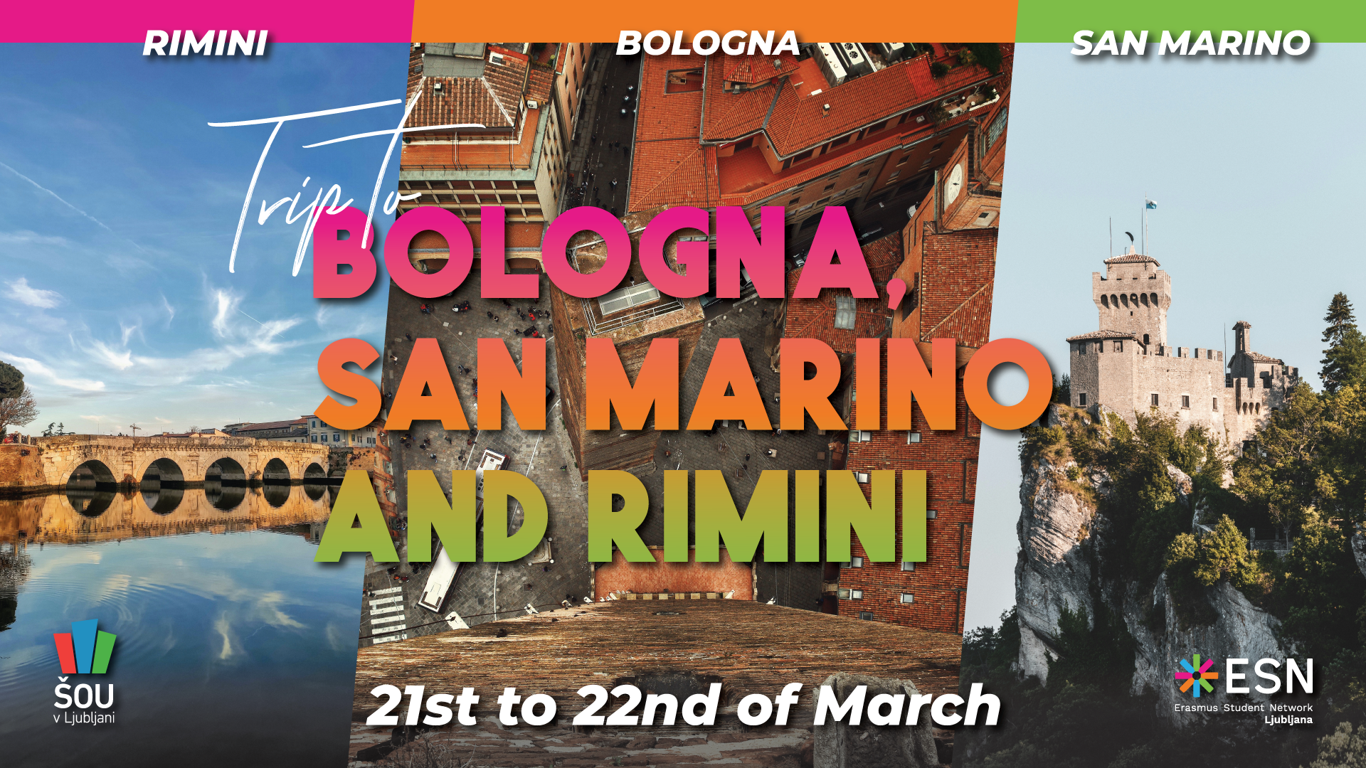 Trip to Bologna, San Marino and Rimini
