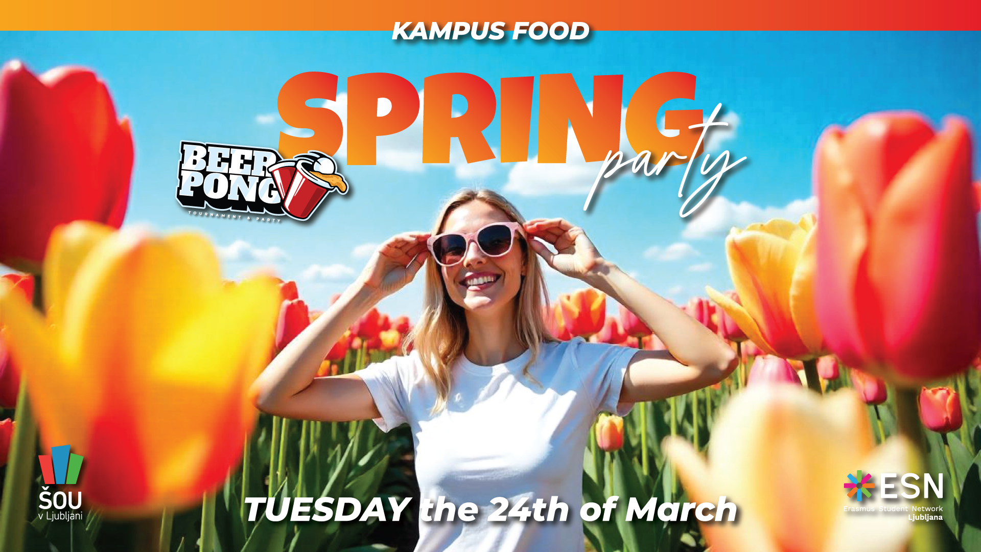 Hello Spring Erasmus beer pong party