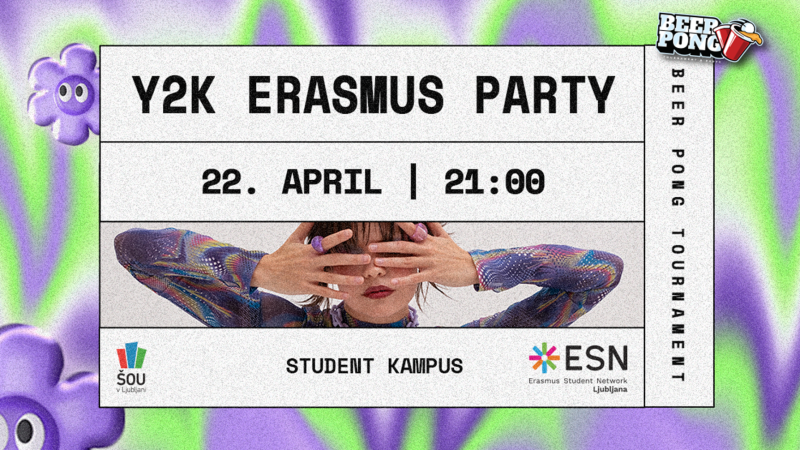 Y2K Erasmus beer pong party