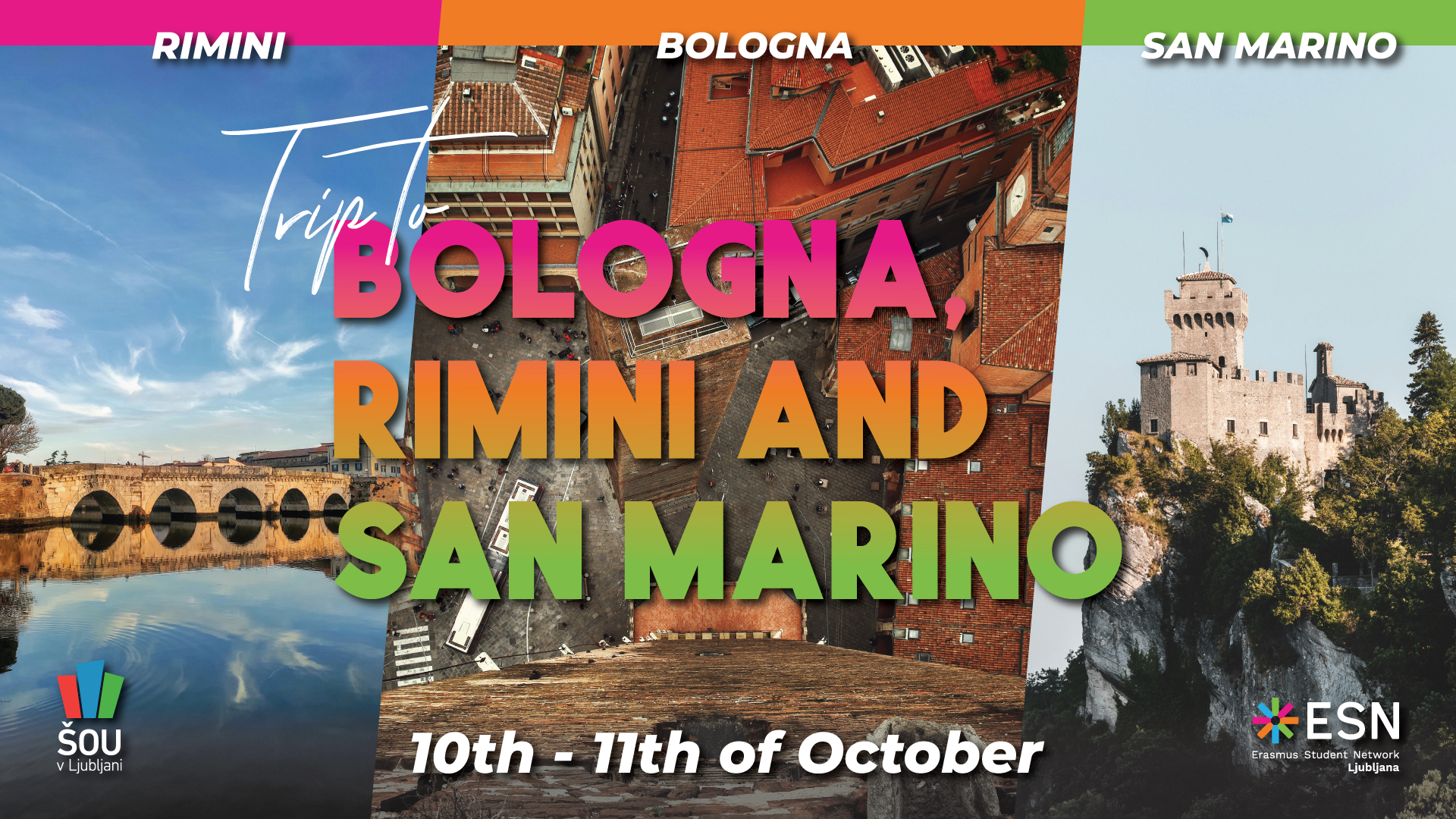 Trip to Bologna, Rimini and San Marino